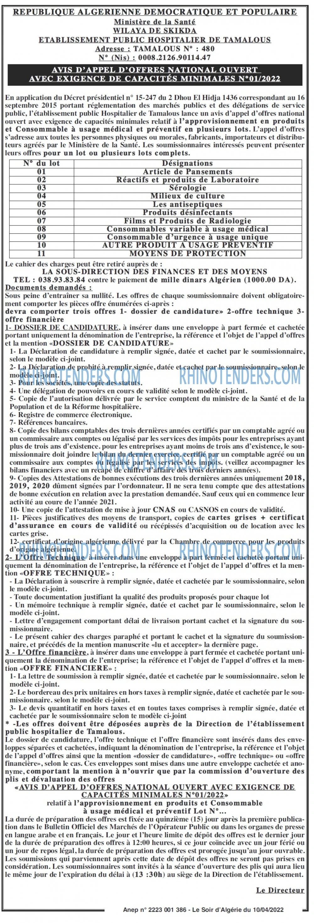 LE SOIR D'ALGERIE