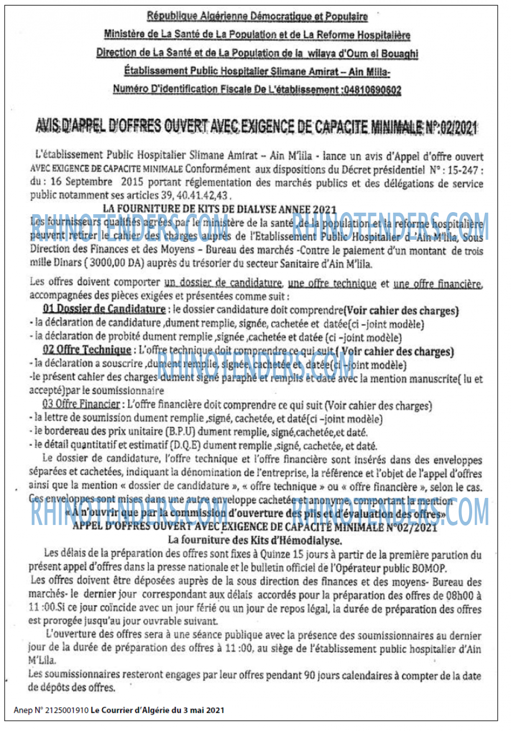 Le Courrier d'Algerie