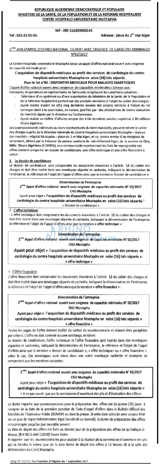 Le Courrier d'Algerie