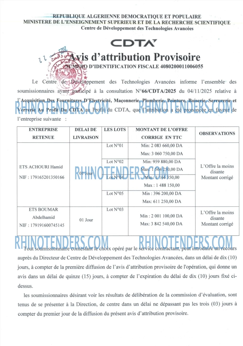 Rhinotenders