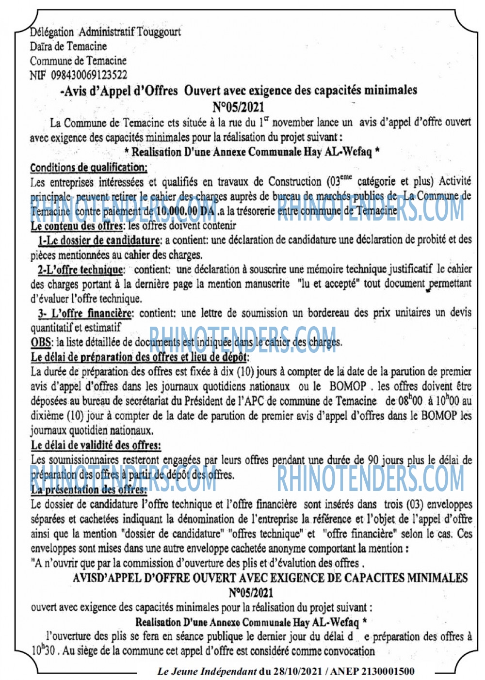 Le jeune indépendant
