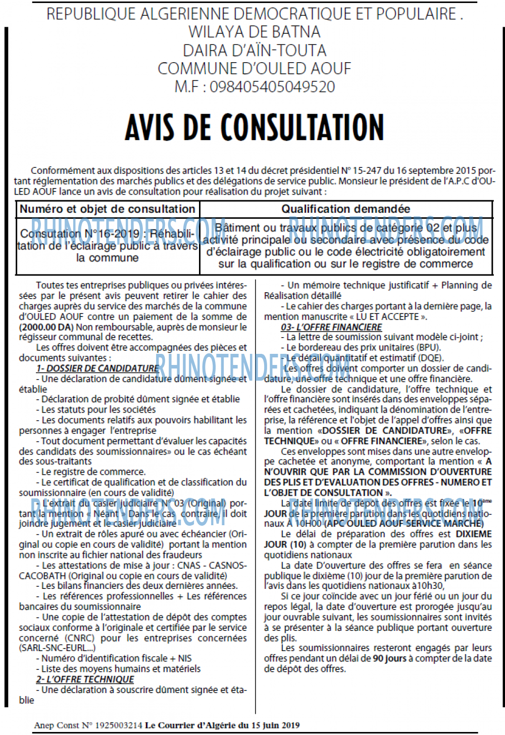 Le Courrier d'Algerie