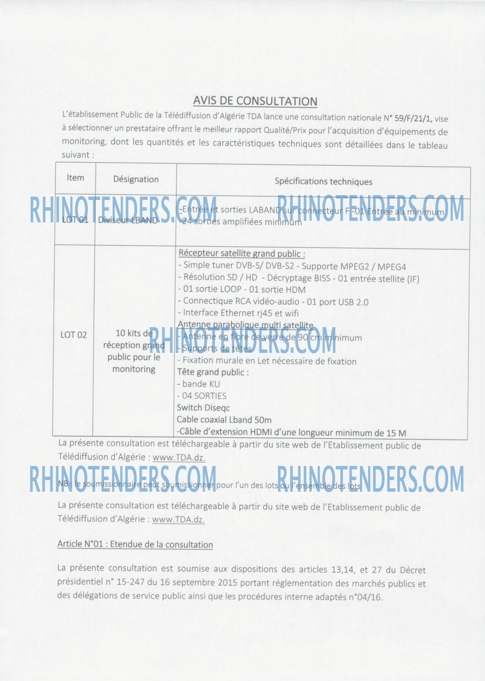 Rhinotenders