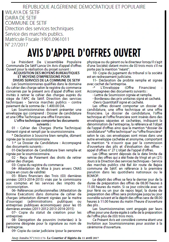 Le Courrier d'Algerie
