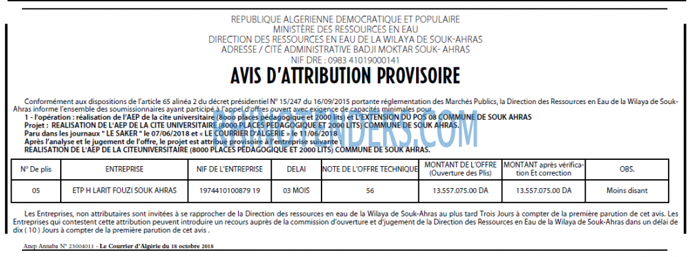 Le Courrier d'Algerie