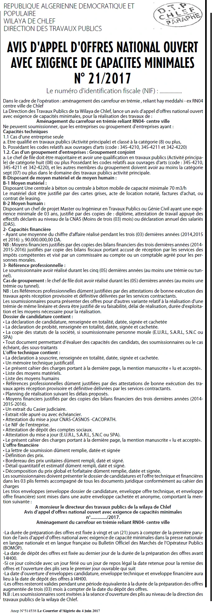 Le Courrier d'Algerie