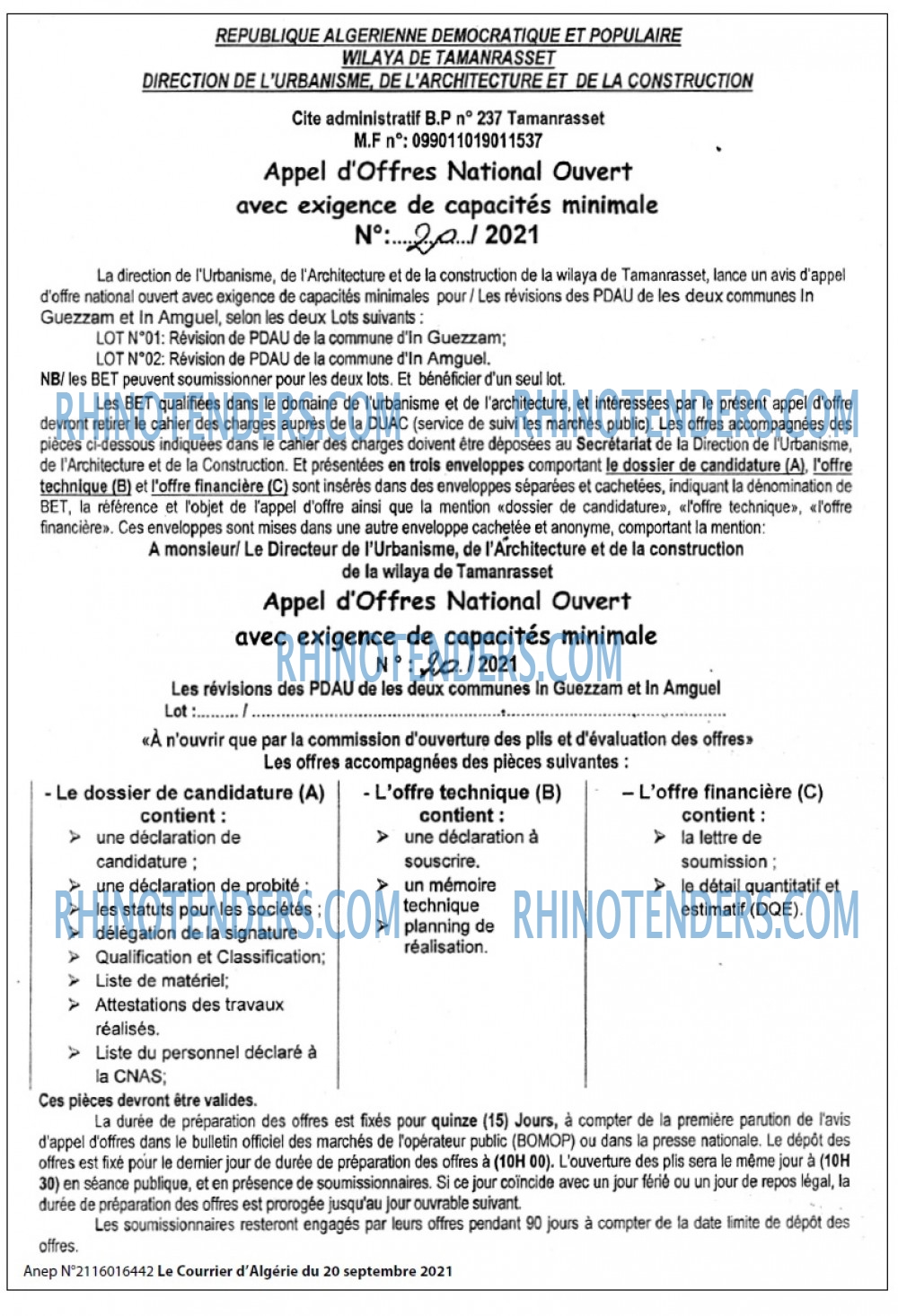 Le Courrier d'Algerie