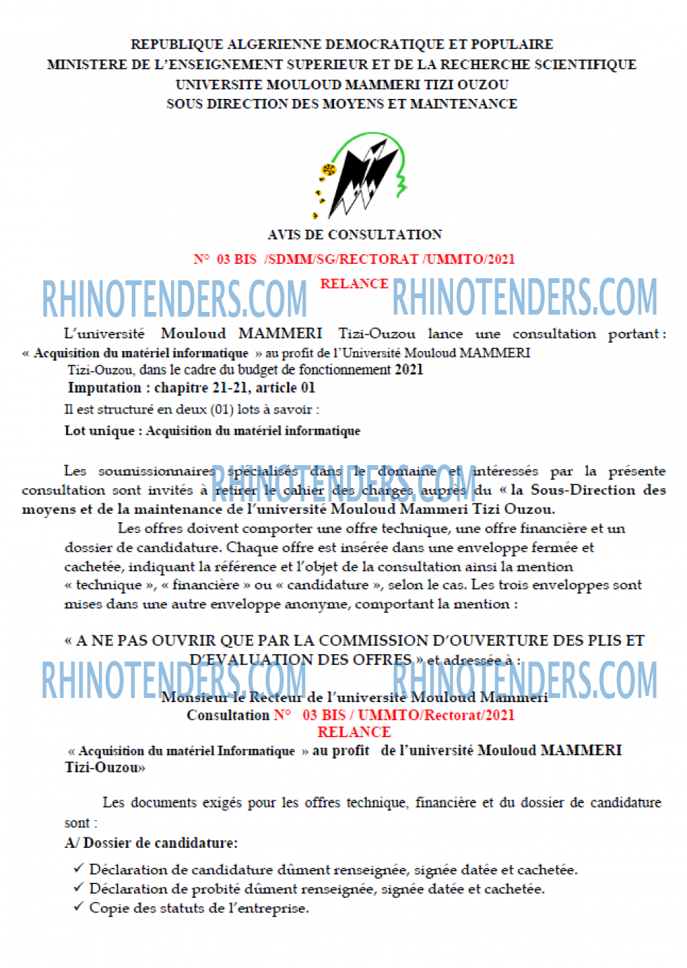 Rhinotenders