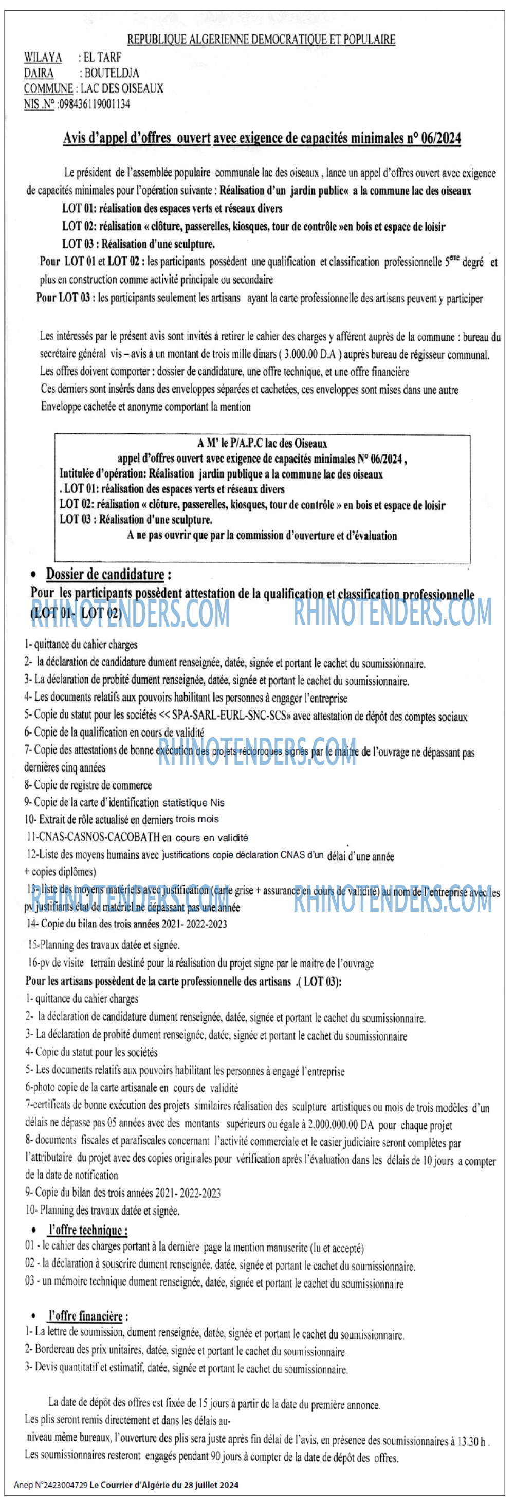 Le Courrier d'Algerie