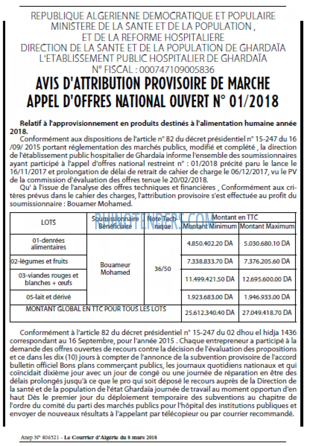 Le Courrier d'Algerie