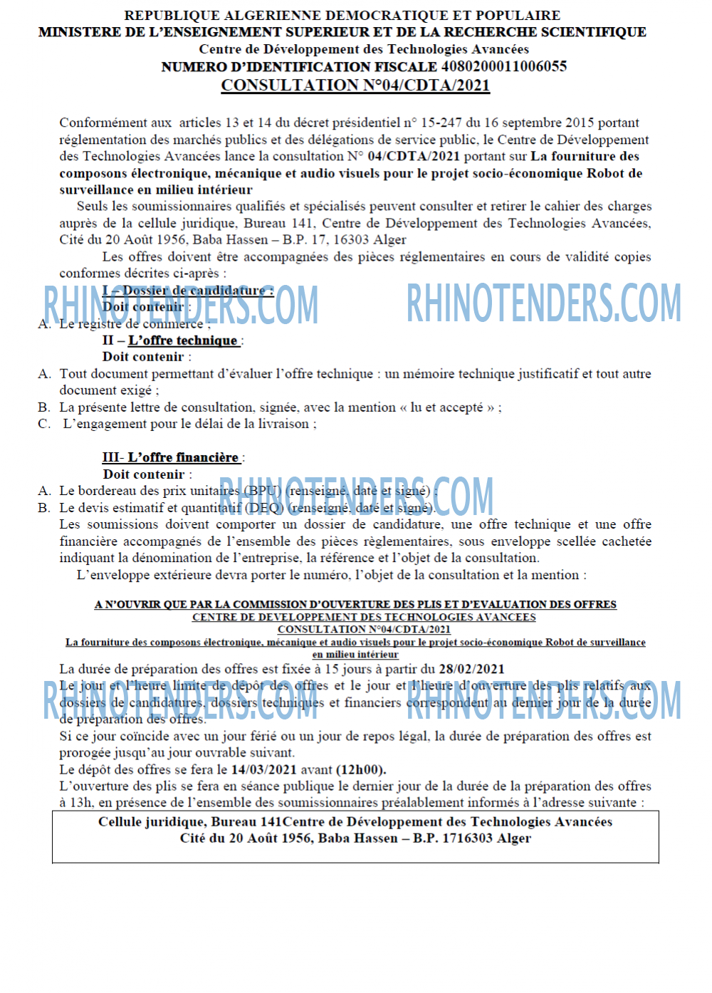 Rhinotenders