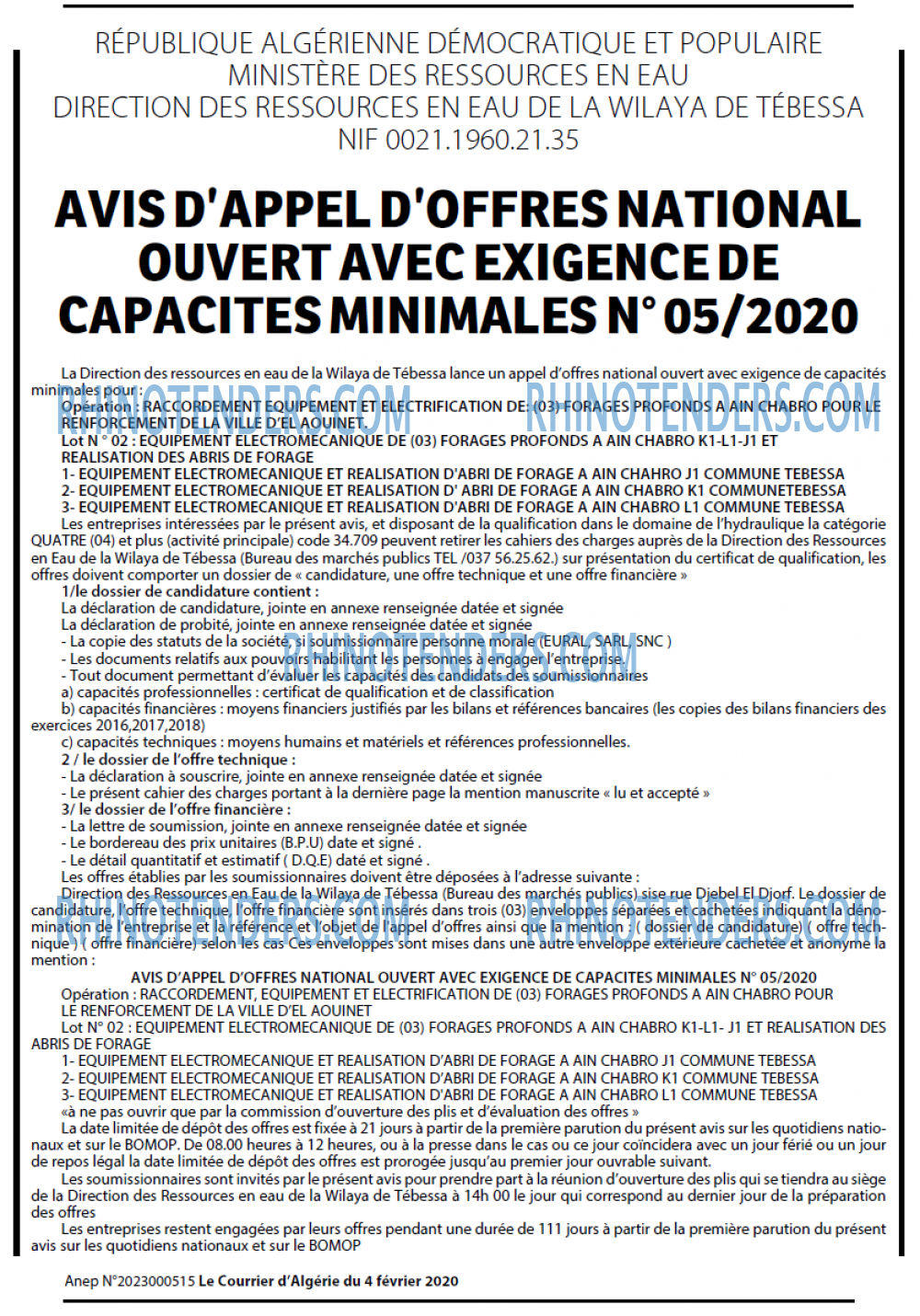 Le Courrier d'Algerie