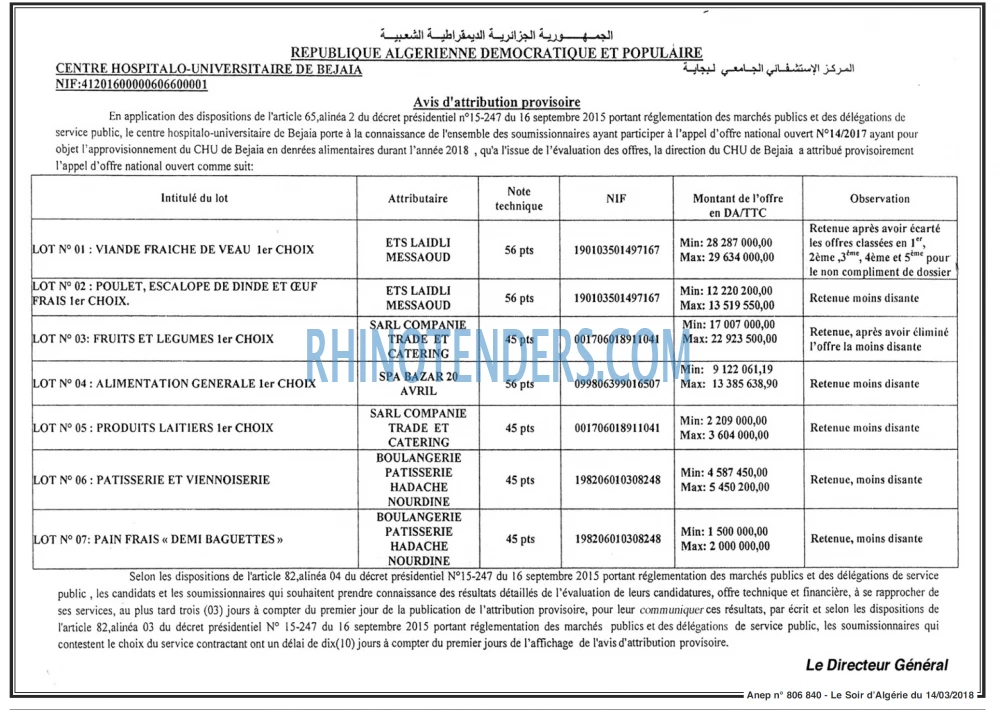 LE SOIR D'ALGERIE