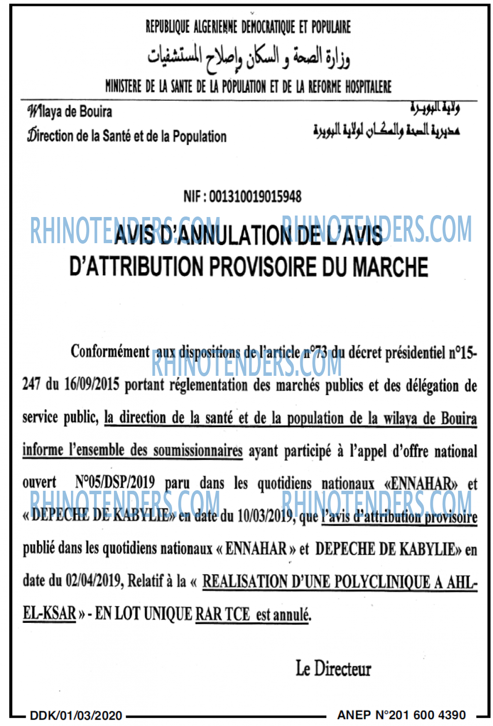 LA DEPECHE DE KABYLIE