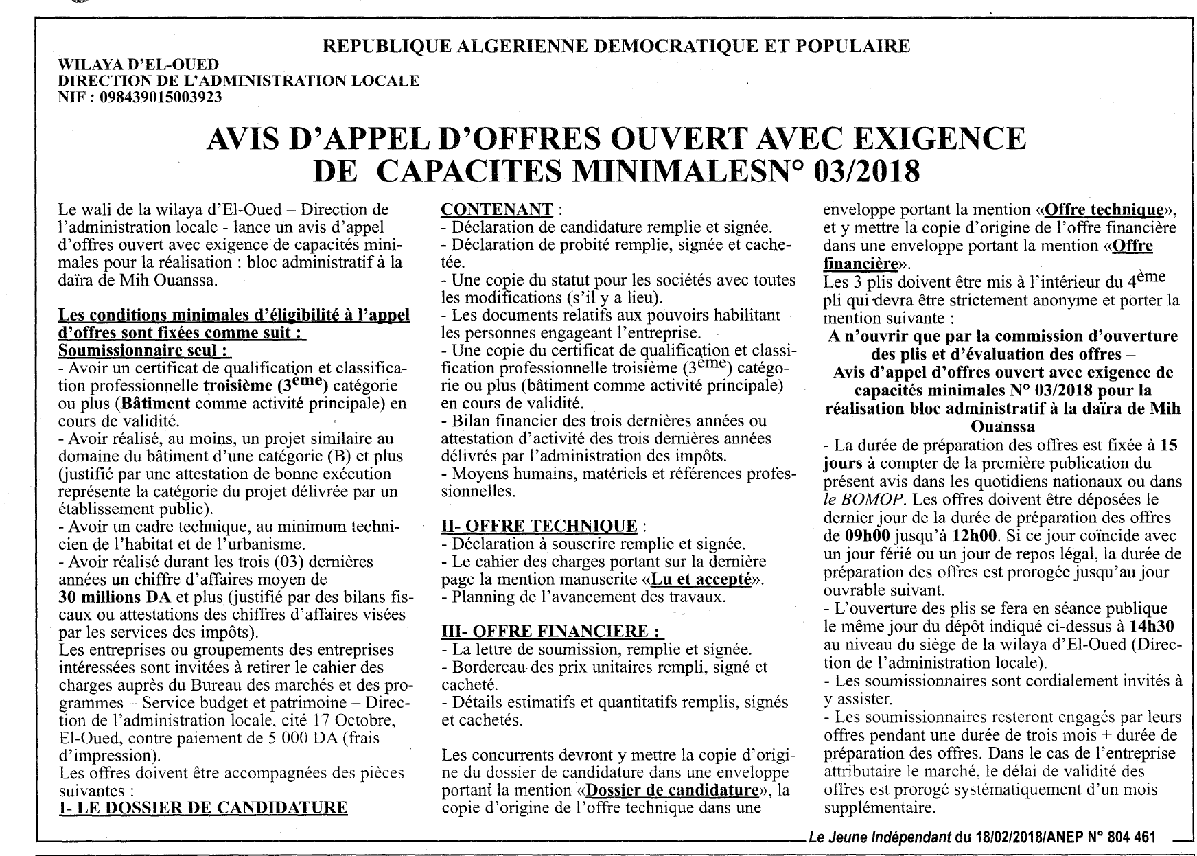 Le jeune indépendant