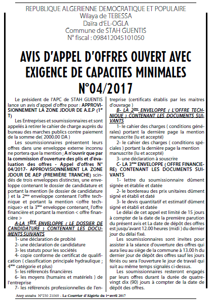 Le Courrier d'Algerie