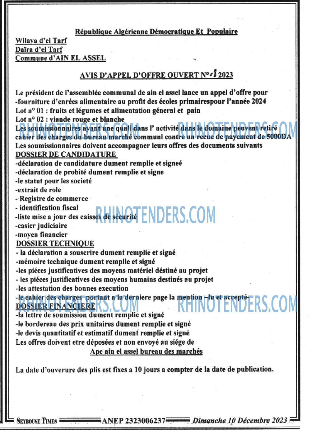 SEYBOUSSE TIMES