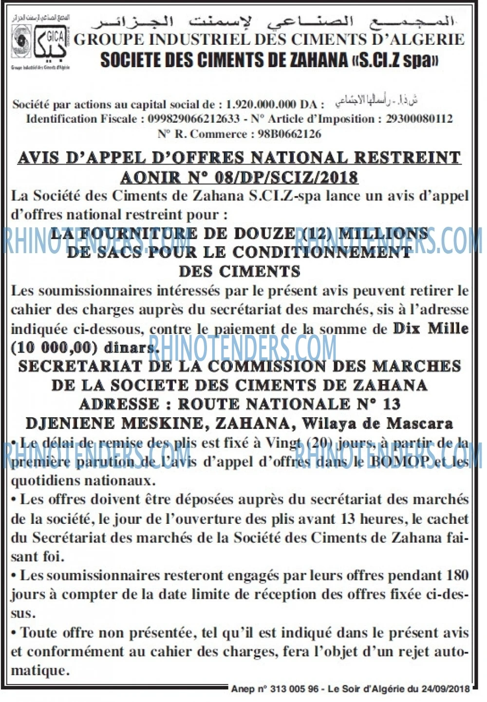 LE SOIR D'ALGERIE
