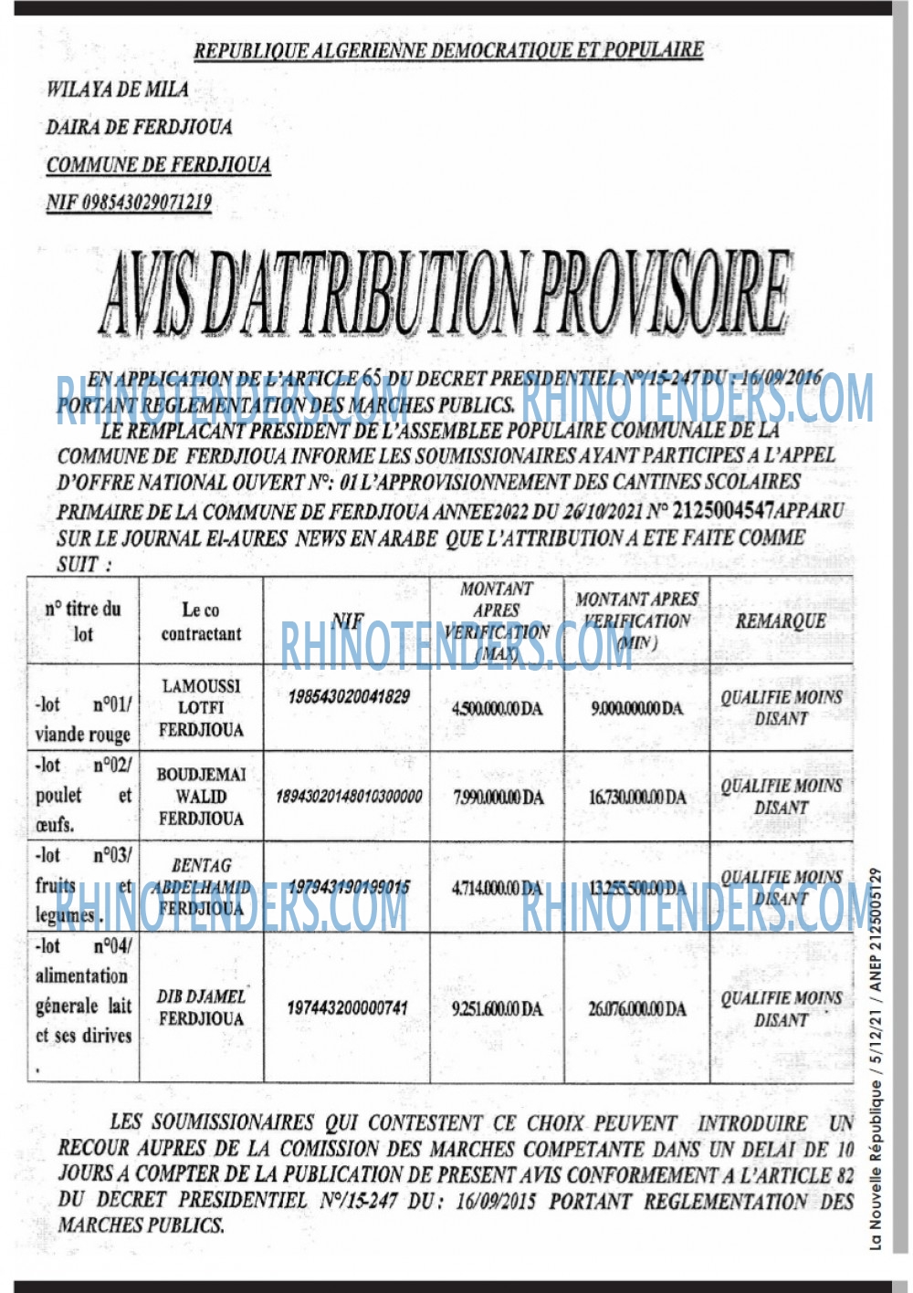 NOUVELLE REPUBLIQUE