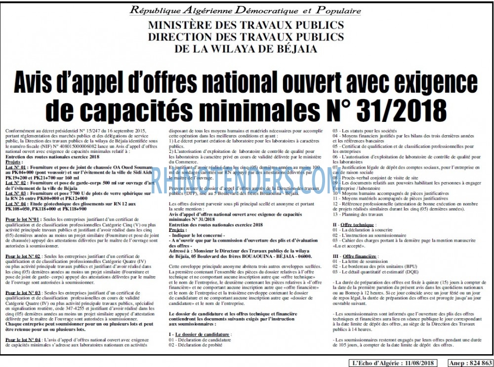 L'ECHO D'ALGERIE