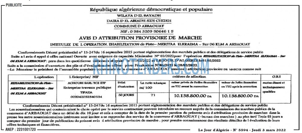 Le Jour d'Algérie
