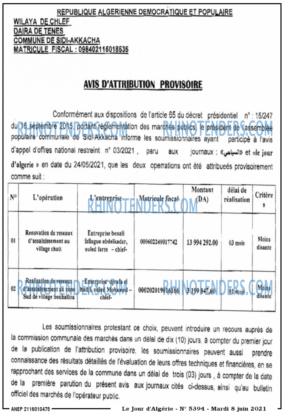 Le Jour d'Algérie