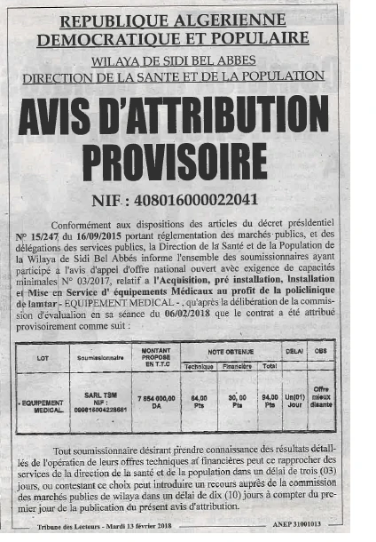 TRIBUNE DES LECTEURS