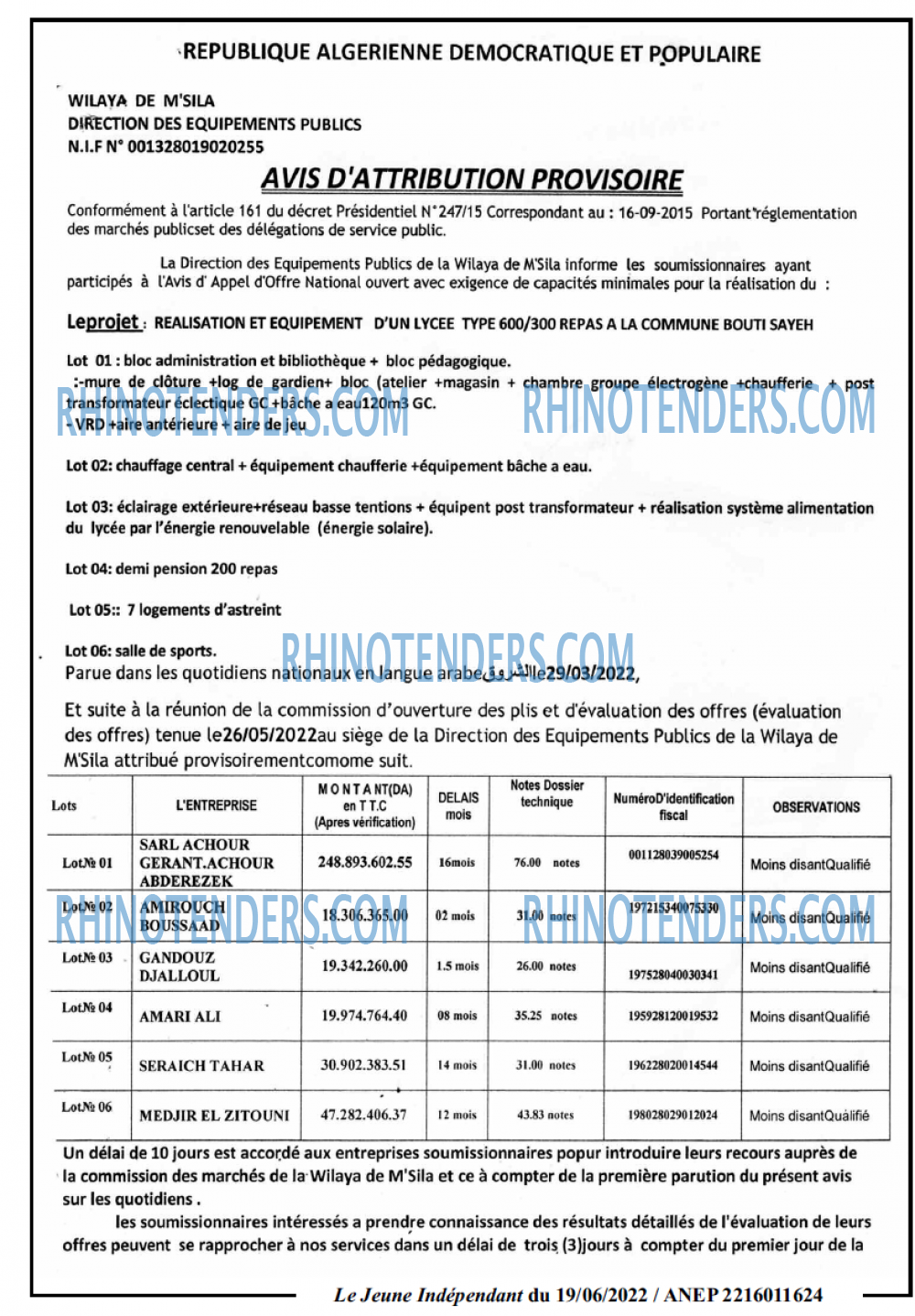 Jeune Independant