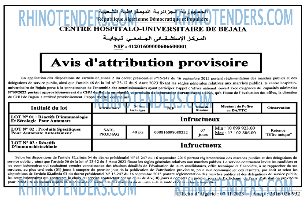 L'ECHO D'ALGERIE