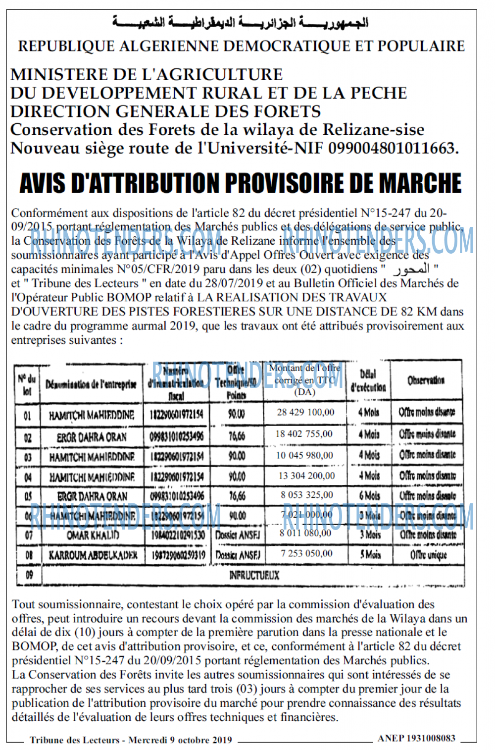 TRIBUNE DES LECTEURS