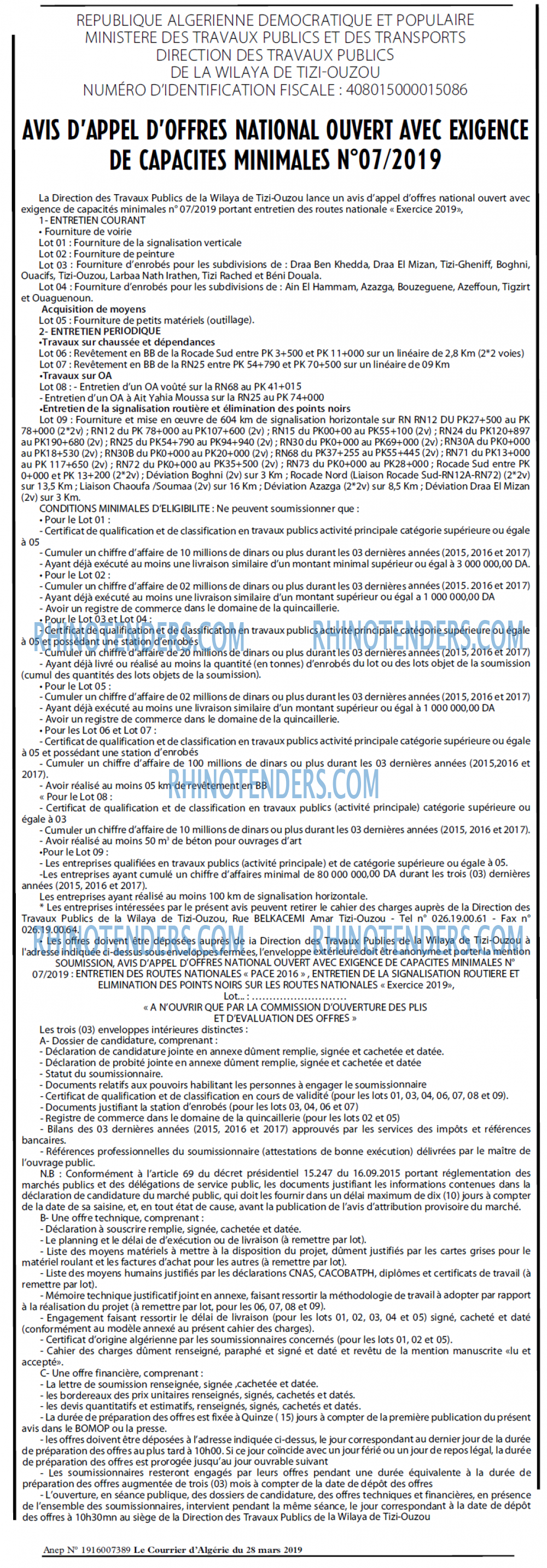 Le Courrier d'Algerie