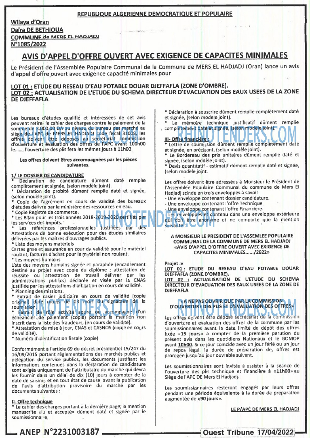 ouest TRIBUNE