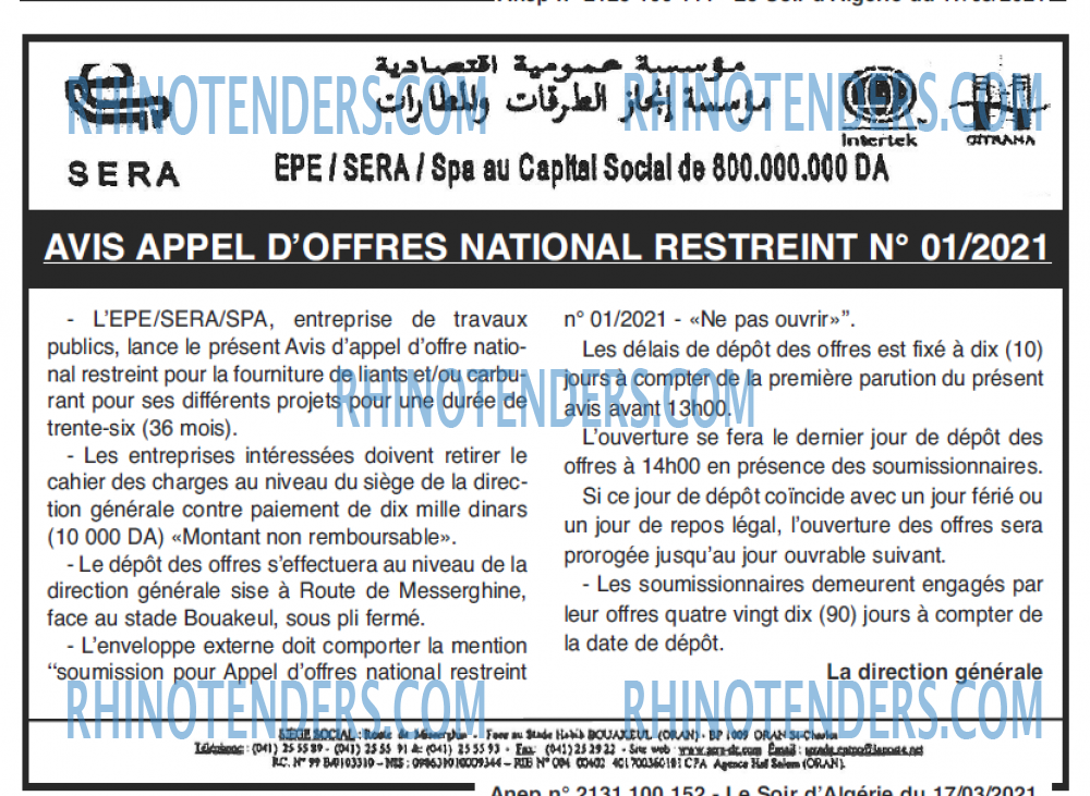 LE SOIR D'ALGERIE
