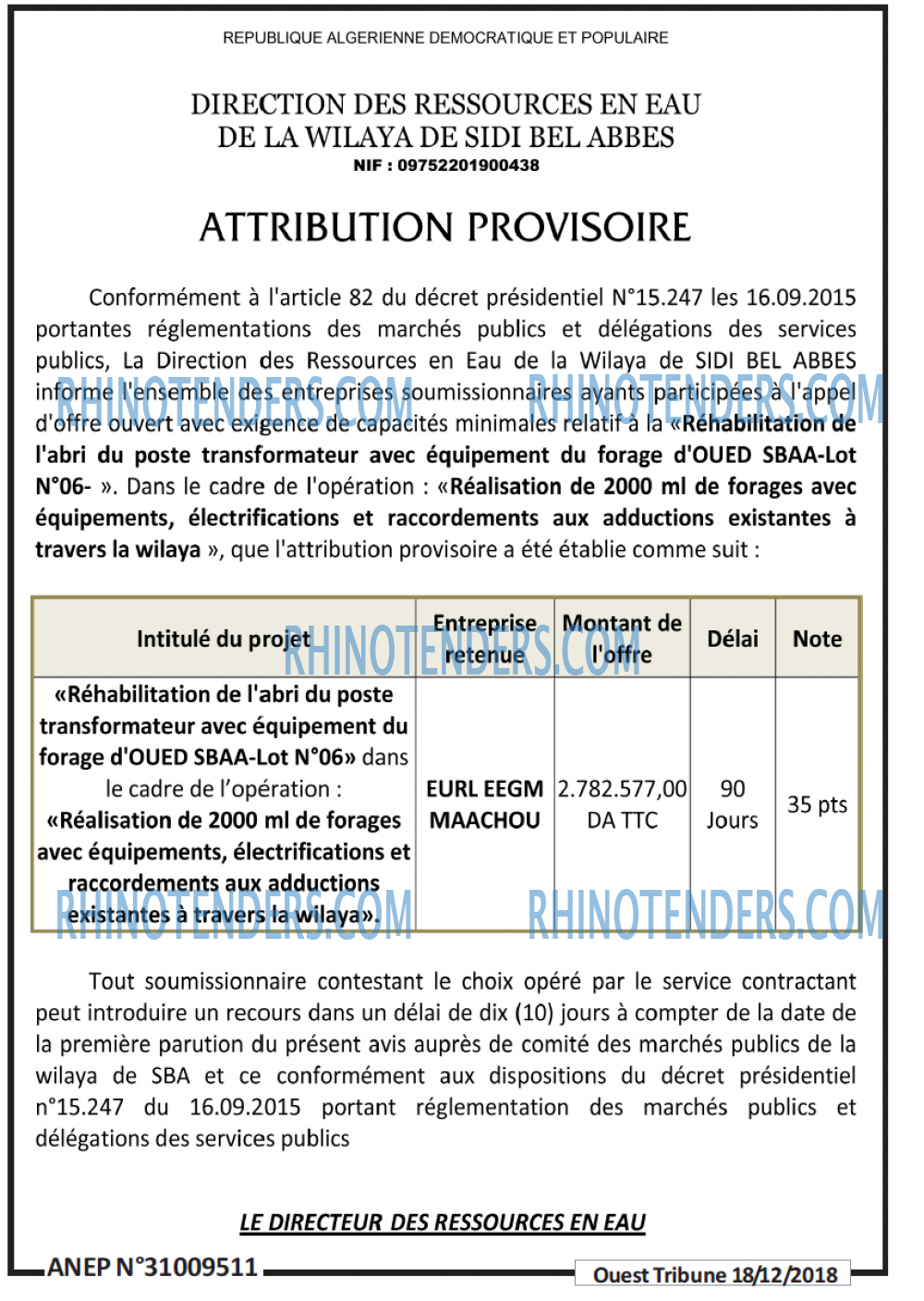 ouest TRIBUNE