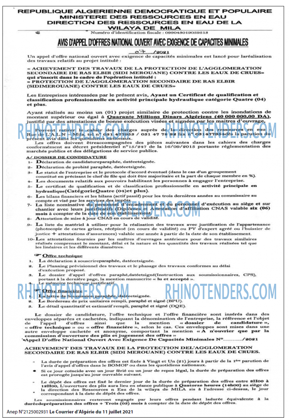 Le Courrier d'Algerie