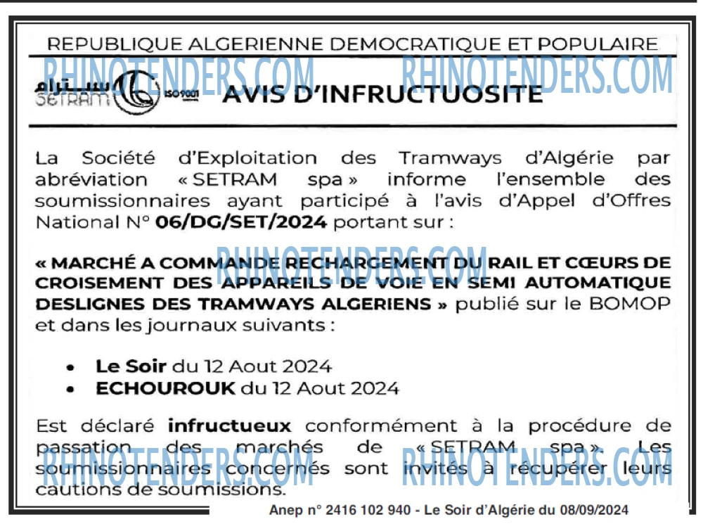 LE SOIR D'ALGERIE