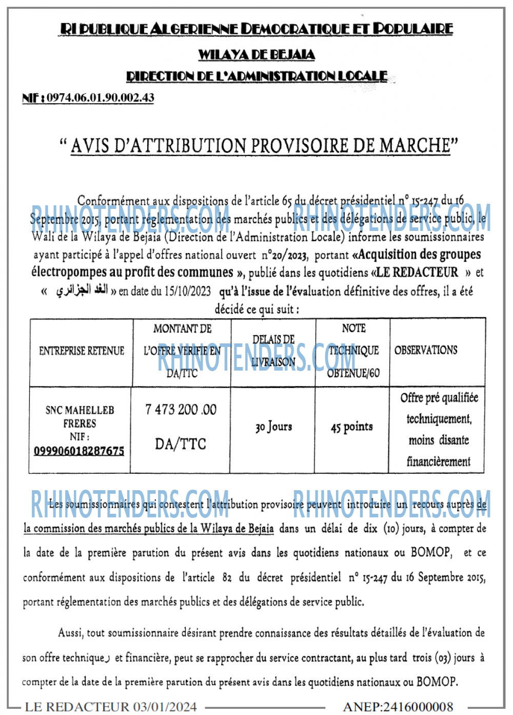 LE REDACTEUR