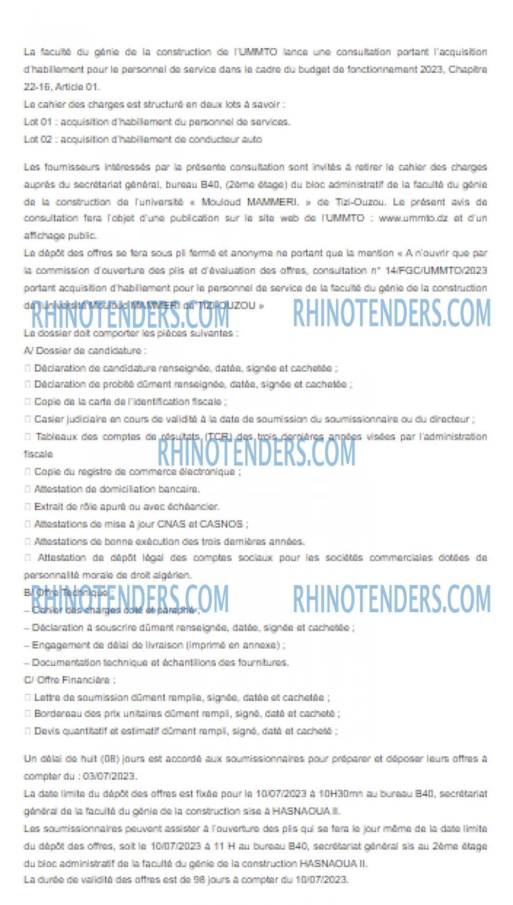 Rhinotenders