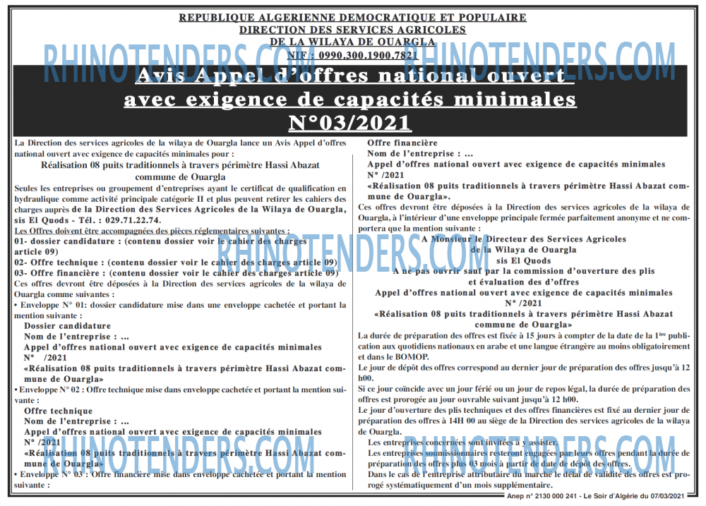 LE SOIR D'ALGERIE