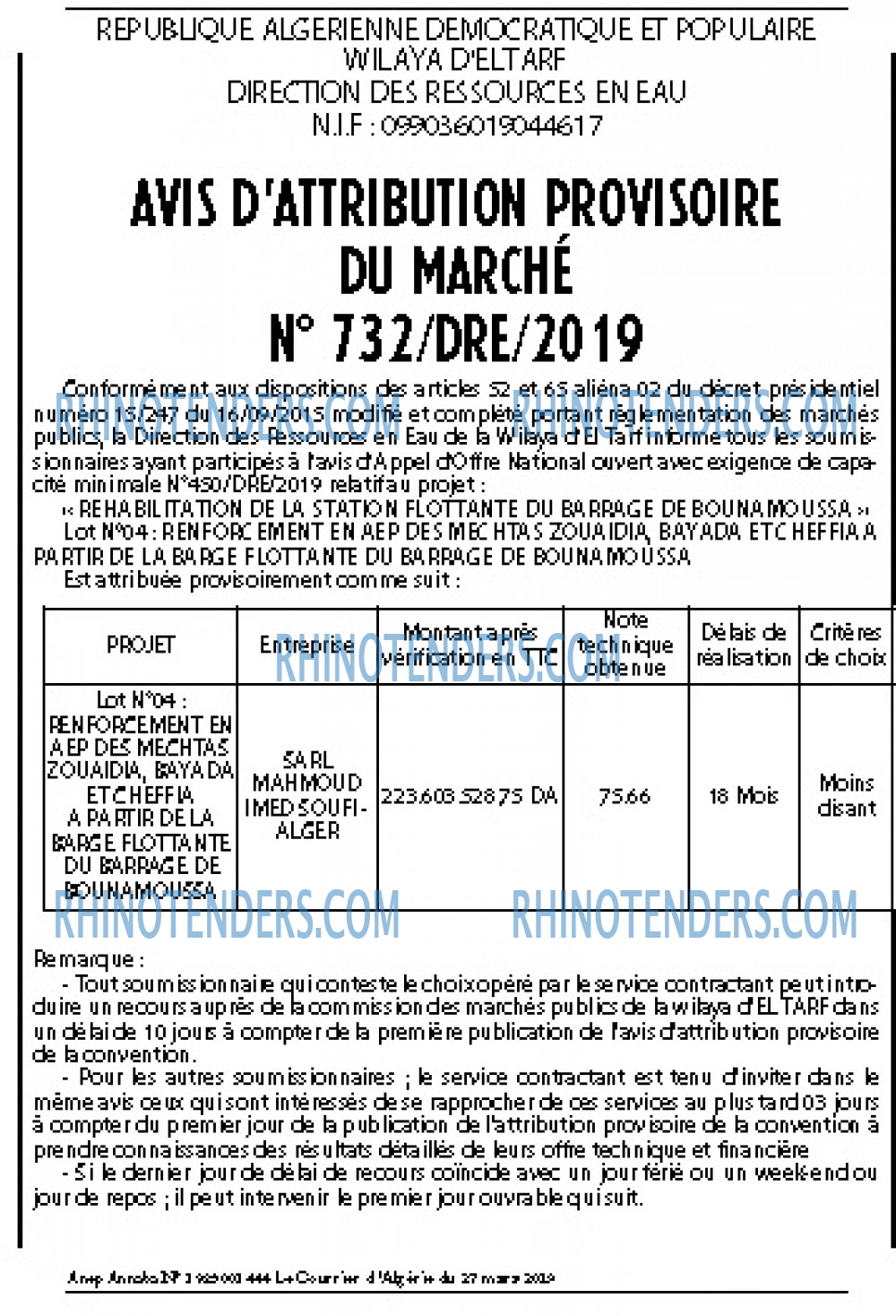 Le Courrier d'Algerie