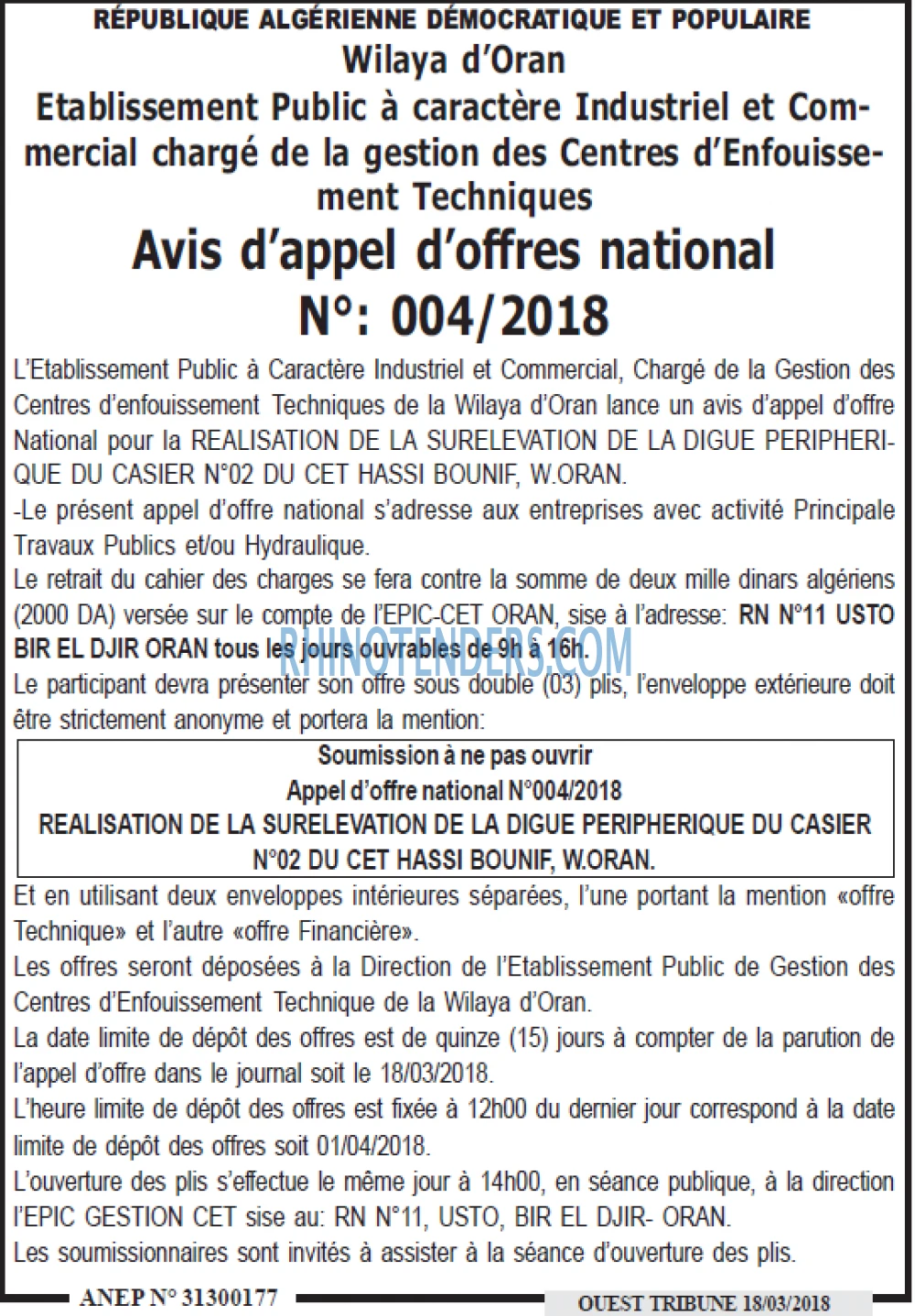 ouest TRIBUNE