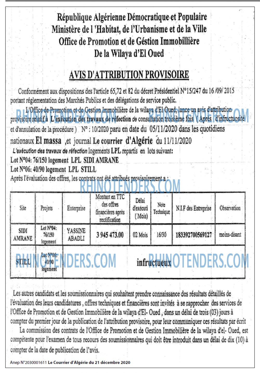 Le Courrier d'Algerie