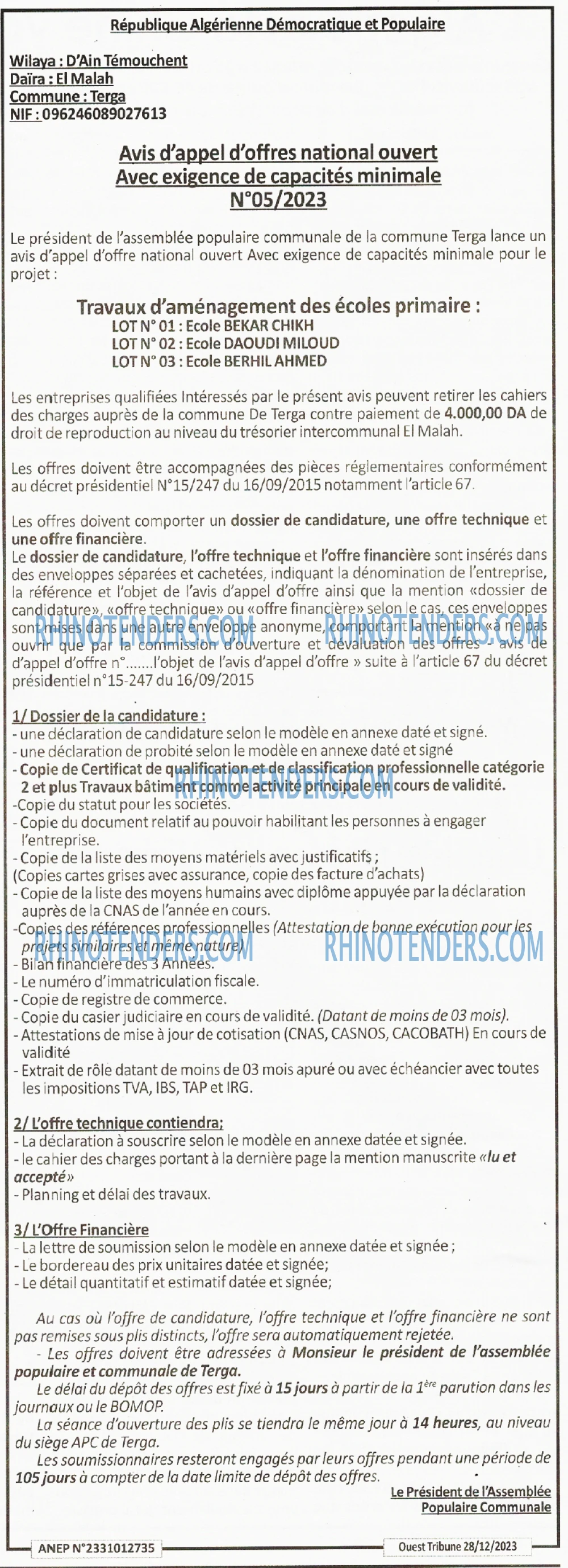 ouest TRIBUNE
