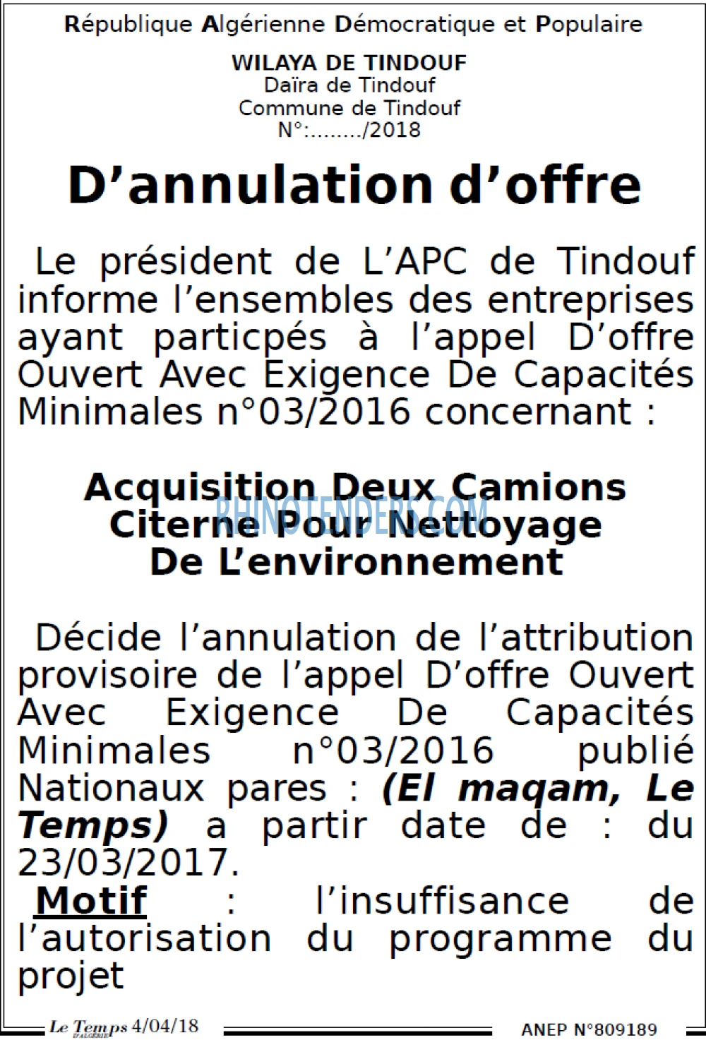 LE TEMPS
