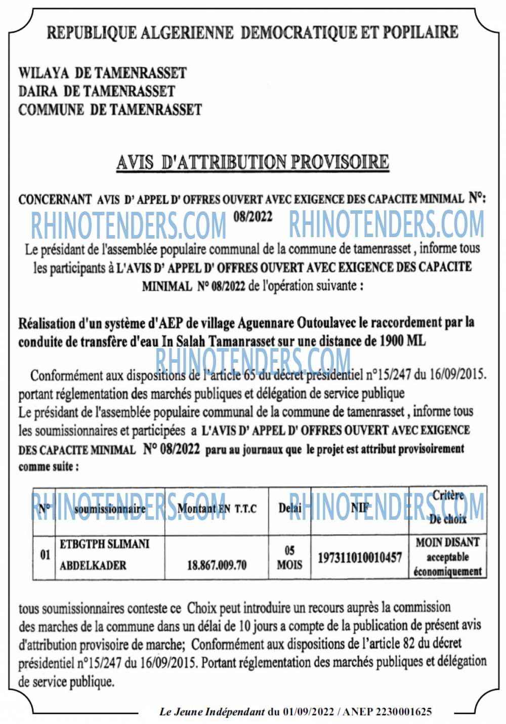 Jeune Independant