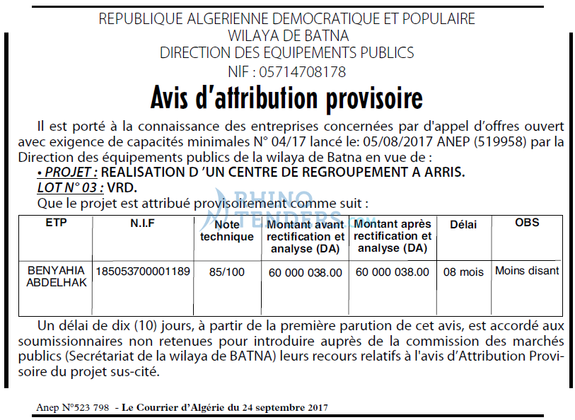 Le Courrier d'Algerie