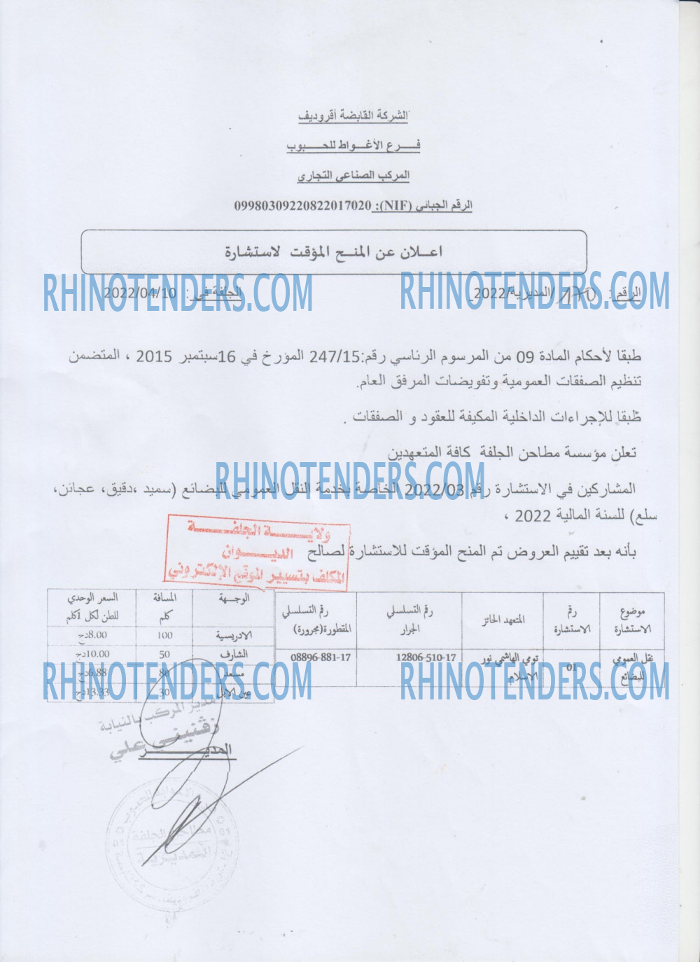 Rhinotenders