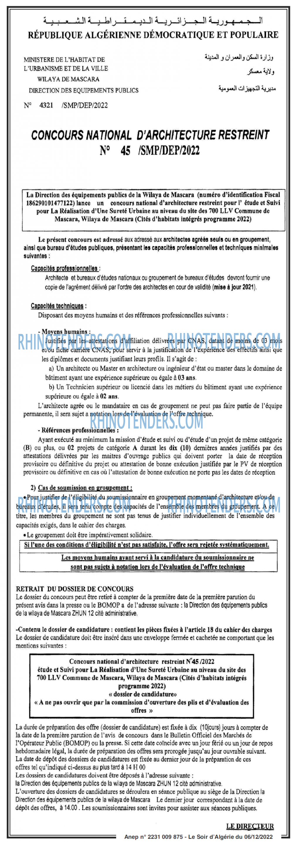 LE SOIR D'ALGERIE