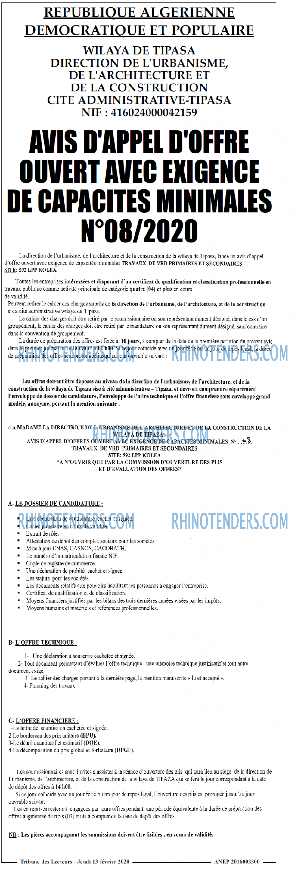 TRIBUNE DES LECTEURS
