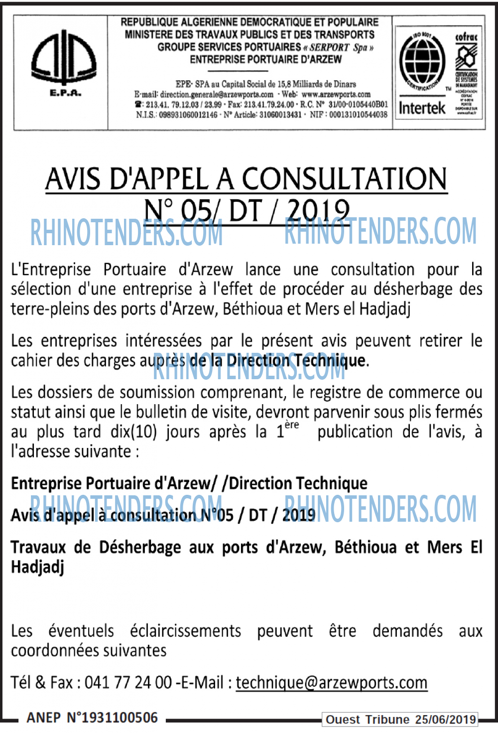 ouest TRIBUNE